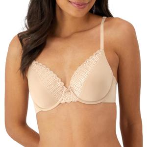 Maidenform Women's Comfort Devotion T-Shirt Bra, Underwire Bra, Full Coverage Bras for Women (34B, Almond)