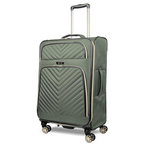 Kenneth Cole REACTION Chelsea Chevron Quilted Luggage, Olive, 24-Inch Checked