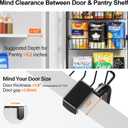 Delamu Over the Door Pantry Organizer, 6-Tier Metal Pantry Door Organization and Storage, Hanging Kitchen Basket Spice Rack Seasoning Shelves, Cabinet Door Organizer for Easy Install,D5xW18xH50inch
