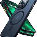 TORRAS Magnetic Guardian Designed for iPhone 14 Pro Max Case [Military Grade Drop Tested] [Compatible with MagSafe] Slim Translucent Matte Case for iPhone 14 Pro Max Phone Case 6.7", Mystic Black