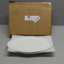 DOWAN 14" White Serving Platters for Entertaining, Oval Serving Plates, Party Serving Trays and Platters Oven Safe, Porcelain Dinner Serving Tray Serving Dishes for Meat, Set of 2 (14 in  8 in)