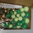 NEBURORA 64 Pcs Balls Cake Toppers and Leaves Decoration Set Mini Balloons for Cake Decorating Supplies Balls Cake decorations for Baby Shower Cake Toppers Birthday Cake Decorations (Green Gold）