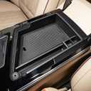 Center Console Organizer Compatible with 2023 2024 2025 2026 Cadillac Lyriq Insert Tray Middle Armrest Storage Box for 2023 Lyriq Luxury Secondary Interior Accessories (Black)