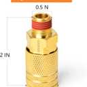 GASHER 12PCS 1/4-Inch Brass Male Industrial Coupler,1/4 Inch NPT Male Threads Size, Quick Connect Air Coupler