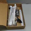 Adjustable Embroidery Hoops Stand for Hand Work, Cross Stitch Frame with 360 Rotation, Embroidery Desktop Stand Suitable for Embroidery Kit,3-in-1 Hoop/Tablet/Phone Holder Floor&Desktop Stand White