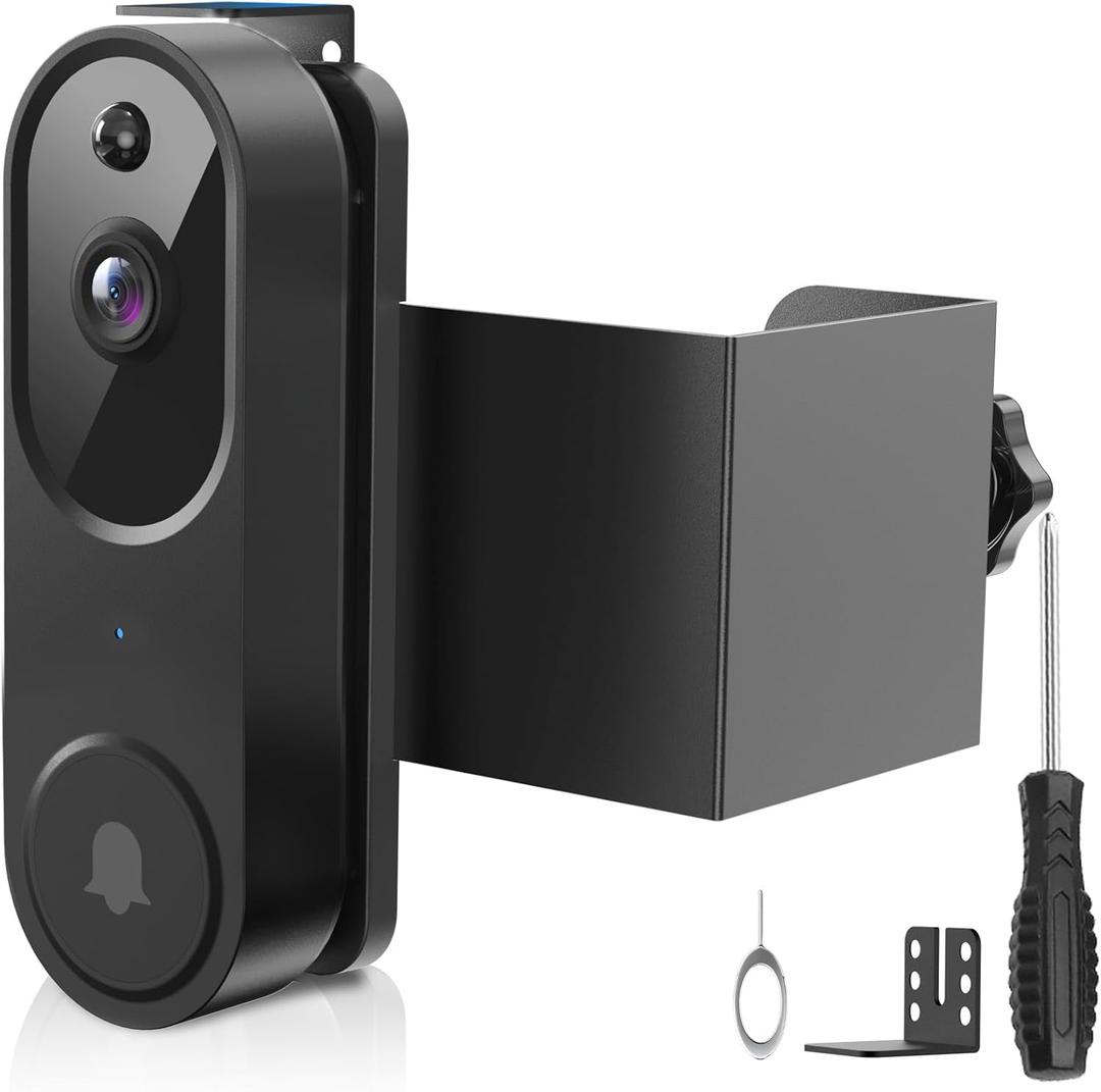 Anti-Theft Doorbell Mount No Drill Compatible with Orbitell/Reolink Video Doorbell, Adjustable Mounting Bracket Holder Accessories for Apartment Rentals, Enhanced Protection Doorbell Mount Bracket