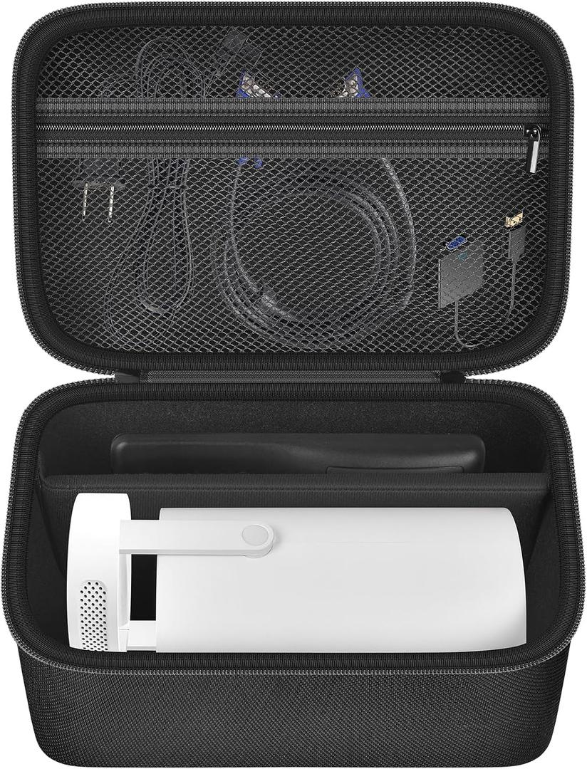 Upgraded Mini Projector Case Compatible with Magcubic HY300Pro+ / HY300PRO for ENUOSUMA HY300 ULTRA for Alwtniet Portable Projector 4K 1080P Support, Storage Organizer for Accessories-Black (Bag Only)