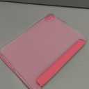 iPad (A16) 11th Generation Case 11 Inch 2025, iPad 10th Gen Case 10.9 Inch 2022 with Pencil Holder, Slim Light Trifold Protective Cover with Hard PC Translucent Back Shell, Watermelon Pink