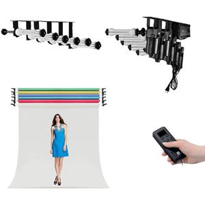 Fotoconic 6 Roller Motorized Electric Wall Ceiling Mount Background Support System with Remote