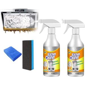 2Pcs All-Purpose Kitchen Pots and Pan Cleaner, Car Kitchen Cleaner for Range Hood, Oven, Pots, Grill, Sink