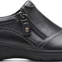 Clarks Black's Carleigh Ray Oxford, Black Leather, 10 Wide US