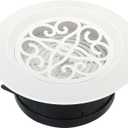 PATIKIL 5 Inch Round Air Vent, Adjustable Ceiling Diffuser Grill Cover ABS Louver Soffit Vent with Screen for Bathroom Kitchen Living Room, White