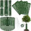 20 Pack Tree Trunk Protector, Expandable Tree Guard Wraps to Protect Bark with Twist Tie and Metal Stakes, Plant Shrub Protectors from Deer, Rodents, Animals, Trimmers, Mowers