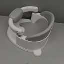 Baby Bath Seat for Babies: Non-Slip Infant Bathtub Chair with Suction Cups, Safe & Comfortable Baby Bath Support, Ideal for Sitting Up, Easy to Clean, Stable Design, Grey (6-24 Months)