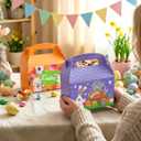 TryDrem 30 Pack Easter Treat Box, 6.5 x 3.5 x 4.8 Inch Candy Boxes with Handle, for Easter Basket Stuffers Parties Supplies Easter Decorations