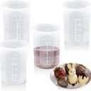 Silicone Measuring Cups - Measuring Cup Set for Melting Chocolate,Silicone Baking Cups Food Grade Material, Four Scales (1CUP-4PC)