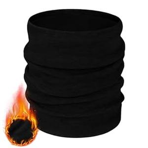 Warmer,Balaclava Face Mask & Soft Fleece neck gaiter Winter Face Cover for Men & Women Outdoor Activities (1, Black)