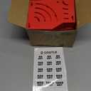 5 Inch Professional Sanding Discs Storage Bins - 6 Bins Set for Efficient Organization, Offset Snap-On Connection, Grit Classification, Space-Saving Design and Versatile Application, Red