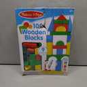 Melissa & Doug Wooden Building Blocks, 100-Piece Set of Sorting & Stacking Toys in 4 Colors and 9 Shapes, Classic Toddler Toys for Girls & Boys Ages 2+ - FSC Certified