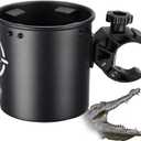 KEMIMOTO Motorcycle Cup Holder, Upgraded ATV Drink Holder with 0.6"-1.5" Metal Clamp, 32OZ Bike Water Bottle Holder for UTV, Scooter, Boat, Stroller, Wheelchair, Golf, Tractor