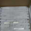 Midcard 20 Sheets Peel and Stick Backsplash PVC Wall Tile, for Kitchen Backsplash (Distressed Silvery Moon)