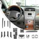 Carbon Fiber Center Console Wrap for Toyota Camry 2006-2011 Pre-Cut Sticker | Center Console Dashboard Vinyl Wrap Cover Matte Black Carbon Fiber Pattern Interior Armrest Console Panel Protective Sticker