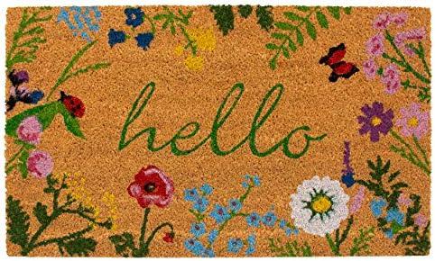 Calloway Mills AZ105991729 Floral Hello Doormat, 17" x 29", Multicolor