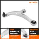 Front Lower Control Arms w/Ball Joints Replacement Suspension Kit for Honda Odyssey 2005 2006 2007 2008 2009 2010 Passenger & Driver Side Stabilizer Sway Bar End Link Outer Inner Tie Rod (8PCS)