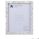 Handicrafts Home 8x10 Picture Frame Mother of Pearl Collection, Handcrafted Photo Frame, Small Picture Frame for Living Room, Wall Decor, Office Desk Decor, Vintage Picture Frames, Gift for her, Thanksgiving gift for friends & Family