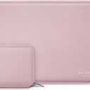 MOSISO Laptop Case 13.3 inch, 13-13.3 inch Laptop Sleeve Bag Compatible with MacBook Air/Pro 13/Pro 14 M5 M4 M3 M2 M1, HP Dell ASUS Lenovo, Neoprene Computer Sleeve Bag with Small Case, Baby Pink