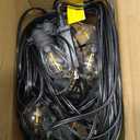 addlon 50FT LED Outdoor String Lights with Edison Shatterproof Bulbs, Weatherproof Strand, Commercial Grade Patio Lights, Decorative for Garden or Patio, Black