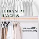 Cozymood Velvet Skirt Hangers 24 Packs Velvet Hangers with Clips Ultra Thin Non Slip Velvet Pants Hangers Space Saving Clothes Hanger for Trouser, Skirts, Jeans (Black)