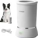 DOGNESS Automatic Dog Paw Cleaner and Massager, Electric Paw Washer for Dogs Portable Paw Cleaner Cup, Dog Foot Cleaning Machine USB Rechargeable, Designed for Small to Medium Dogs (White) (Small & Medium Dogs)