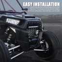 Xprite Black Steel Front Mesh Grille with 60W LED Amber Light Bar for 2017-2018 Polaris RZR 1000 XP Turbo