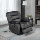 ERYE Lay Flat 160° Electric Power Lift Recliner Chair for Elderly with Massage and Heat, Modern Recliner&Armchair w/2 Remote Controls & Side Storage Pockets for Home Office Apartment Living Room, 33.5"