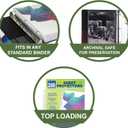 Samsill 200 Pack Sheet Protectors, 8.5x11 Inch Page Protectors for 3 Ring Binder, Standard Weight, Non-Glare Protector, Letter Size, Top Loading, Acid Free