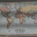 Historic Pictoric Map, 1914 Bartholomew's chart of the world on Mercator's projection, Vintage Wall Art : 36in x 24in