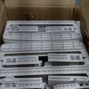 Slim Bathroom Storage Cabinet for Small Spaces, 2-Tiers Plastic Narrow Storage Organizer with Doors and Shelves Stackable Bathroom Floor Cabinet for Home, Living Room, Study Room