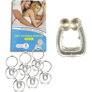 2 x Anti Snoring Devices (6 Pack), Silicone Magnetic Nose Clip Snore Stopper, Comfortable Anti Snoring Solution for Men and Women
