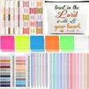 INCOK Bible Journaling Kit for Gift - Trust In The Lord Annotation Kit Bag Aesthetic Highlighter Bible Markers No Bleed Through Gel Pen Bible Journaling Tabs for Bibles Aesthetic Useful Supplies