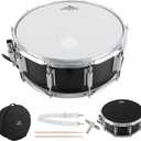 EASTROCK Snare Drum 14X5.5 Inches for Student Beginners with Gig Bag, Drumsticks, Drum Keys, Coated Material Drum Head, Wood Grain Finish
