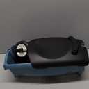 2-in-1 Toy Wagon for Toddlers 1-3, Kids Pull-Along with Removable Seat and Adjustable Handlebar, Baby Push Walker with 8L Large Basket, Steering Limit, DIY Sticker, Blue