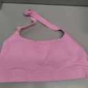 VOYJOY Sports Bras for Women Basic Wireless Bra Crop Workout Yoga Bra Sexy Tank Top (Pink, M)