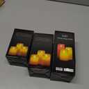 Baquler 3 Pcs Christmas Flameless Candles Candy Cane LED Pillar Candle Peppermint Glitter Stripe Red and White Battery Operated Candlestick for Xmas Party Holiday Table Centerpiece Home Decoration