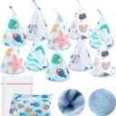 10 Pcs Coral Velvet Peepeeteepe Baby Boy with Storage Bag & Laundry Bag, Strong Water Absorption Pee Peep Teepee for Baby Boy, Reusable Pee Covers for New Parents Gift
