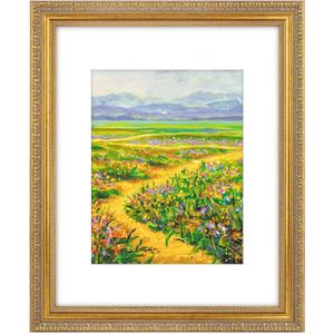 Golden State Art, 16X20 Ornate Vintage Photo Frame with White Mat for 11X14 Pictures or 16X20 Without Mat, Antique Gold Color