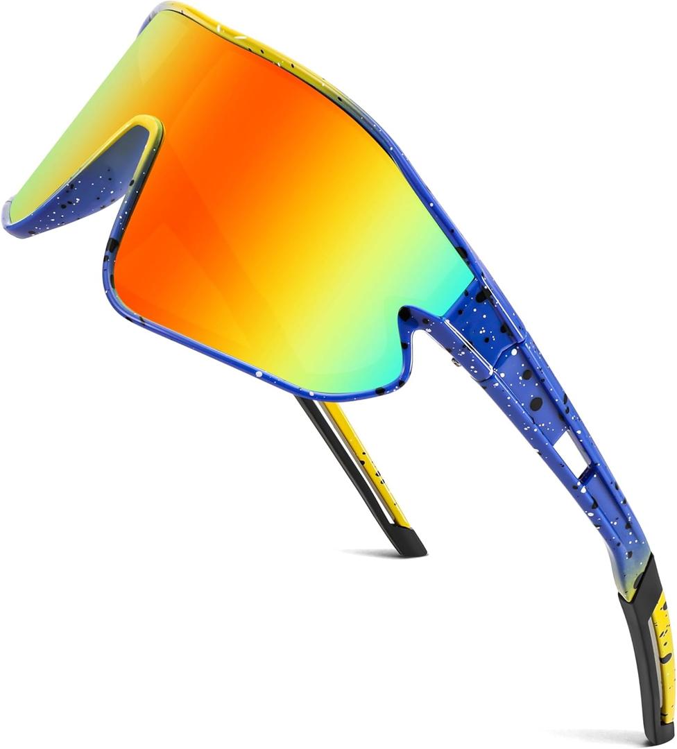 Kids Sports Sunglasses Lightweight Frame UV400 Youth Baseball Sun Glasses Sports Cycling Shades for Boys Girls