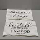I am with You Always Matthew 28:20 Decorative Throw Pillow Covers, Scripture Bible Verses Pillow Cases Cushion for Bedroom Living,Christian Gifts for Women Faith Girls Boys, 12x20 Inch Set of 2