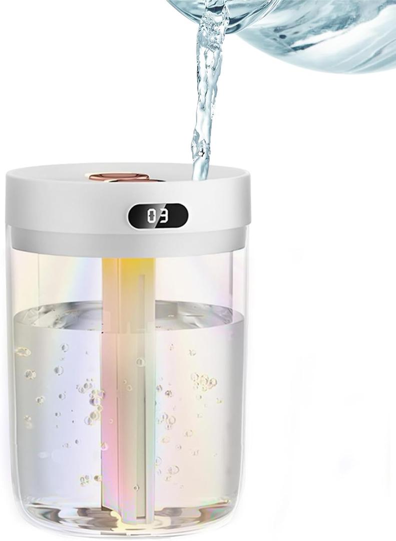 Humidifiers for Bedroom,Cool Mist Humidifiers Room Humidifier Colorful Breathing Light Silent Humidifier USB personal desktop humidifier, for baby bedroom travel office home