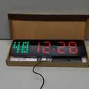 LUCORB Gym Timer - Large Digital Gym Clock Wall with Interval Time Progress Bar, Countdown/Up Stopwatch, Remote Control for Home Gym Garage Boxing Crossfit